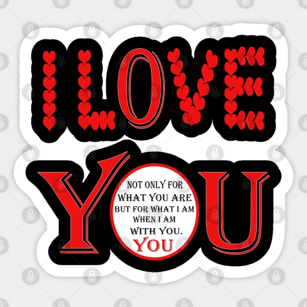 i Love you Sticker by PinkBorn